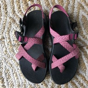 Pink chaco sandals, like new condition! No tears or scuffs.